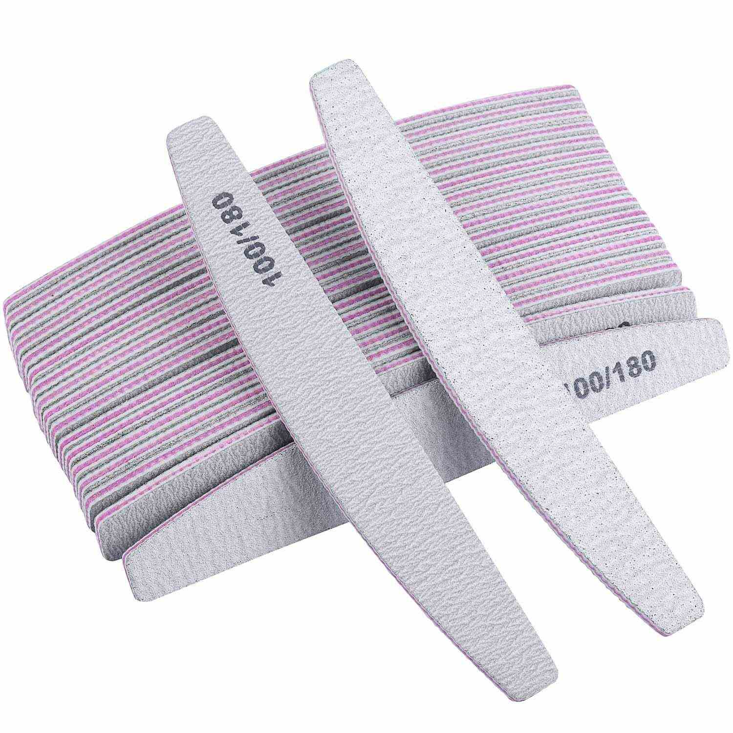 wholesale 100/180 grit nail file Polish Buffer Block for Manicure Pedicur high quality nail file Professional custom printed