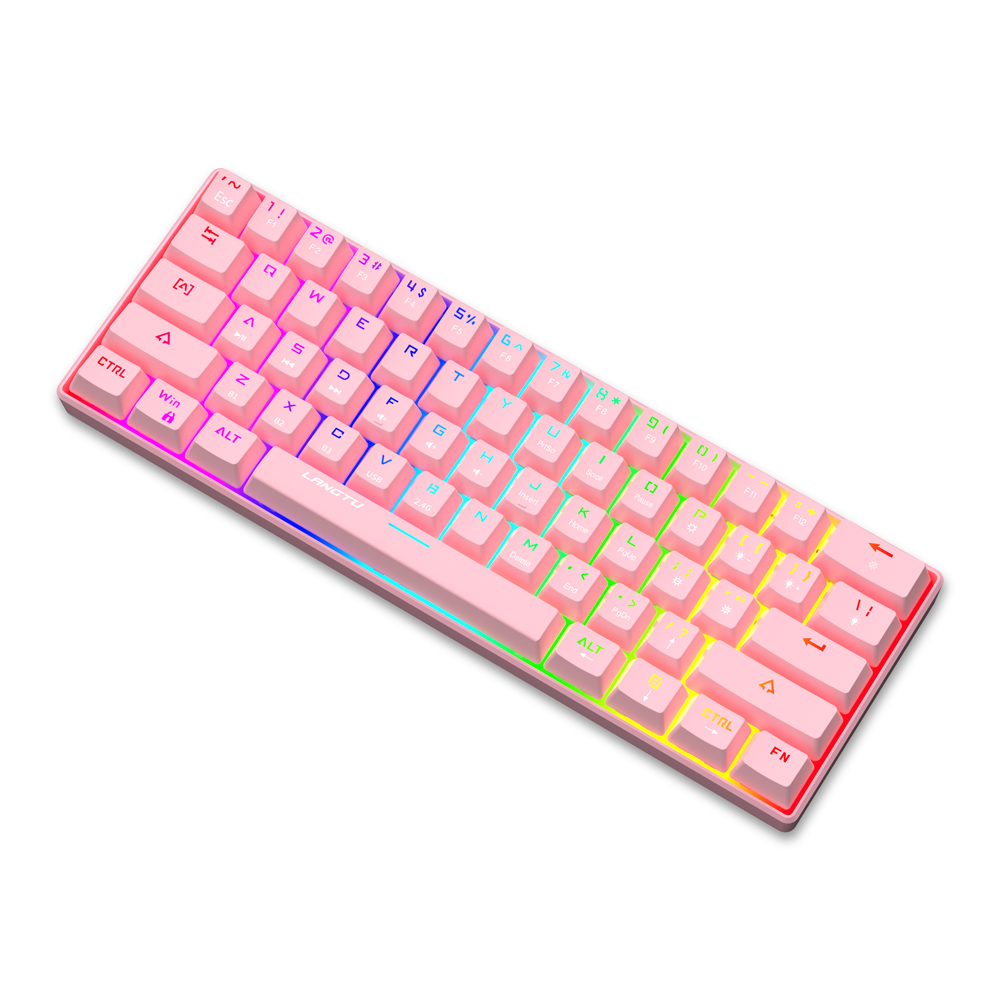 Механическая клавиатура RGB Hotswap 60% с батареей 3000 мАч, полностью программируемая для геймеров