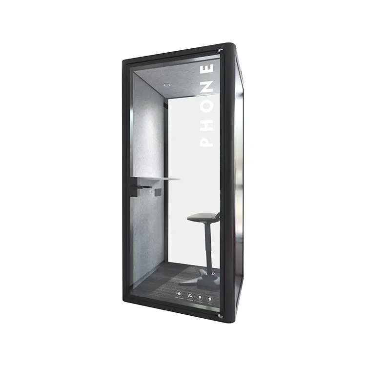 Metal frame acoustic soundproof office privacy phone booth