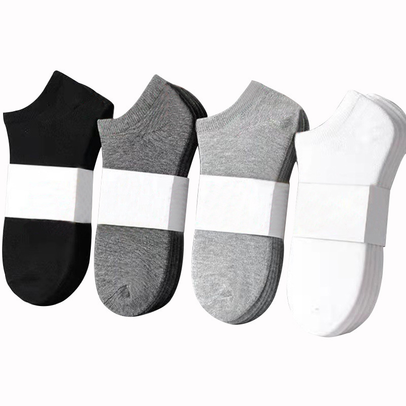 Cmax Socks Men's Ankle Socks Trendy Men's White Cheap Sports Cotton No Show Sock