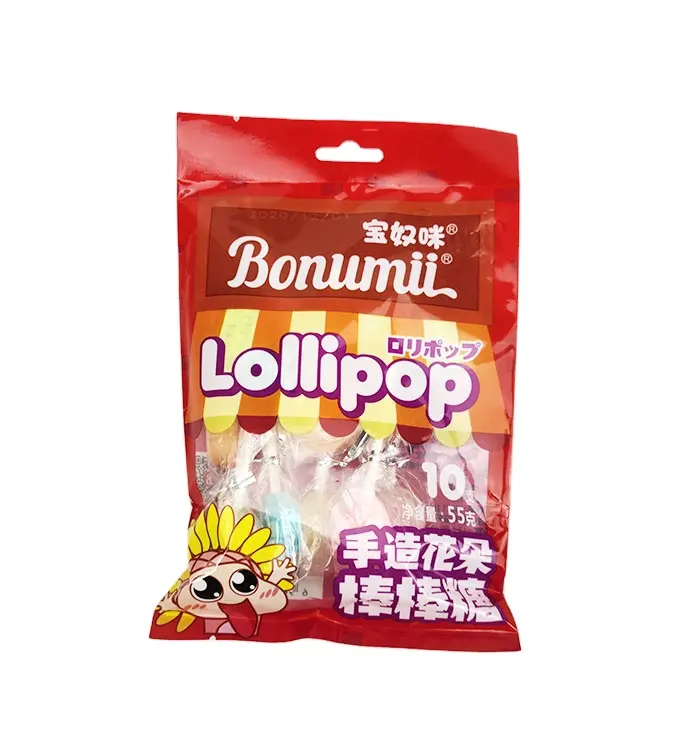 China Hot Sale New Design Handmade Sugar Flower Pattern Lollipop Candy Candy