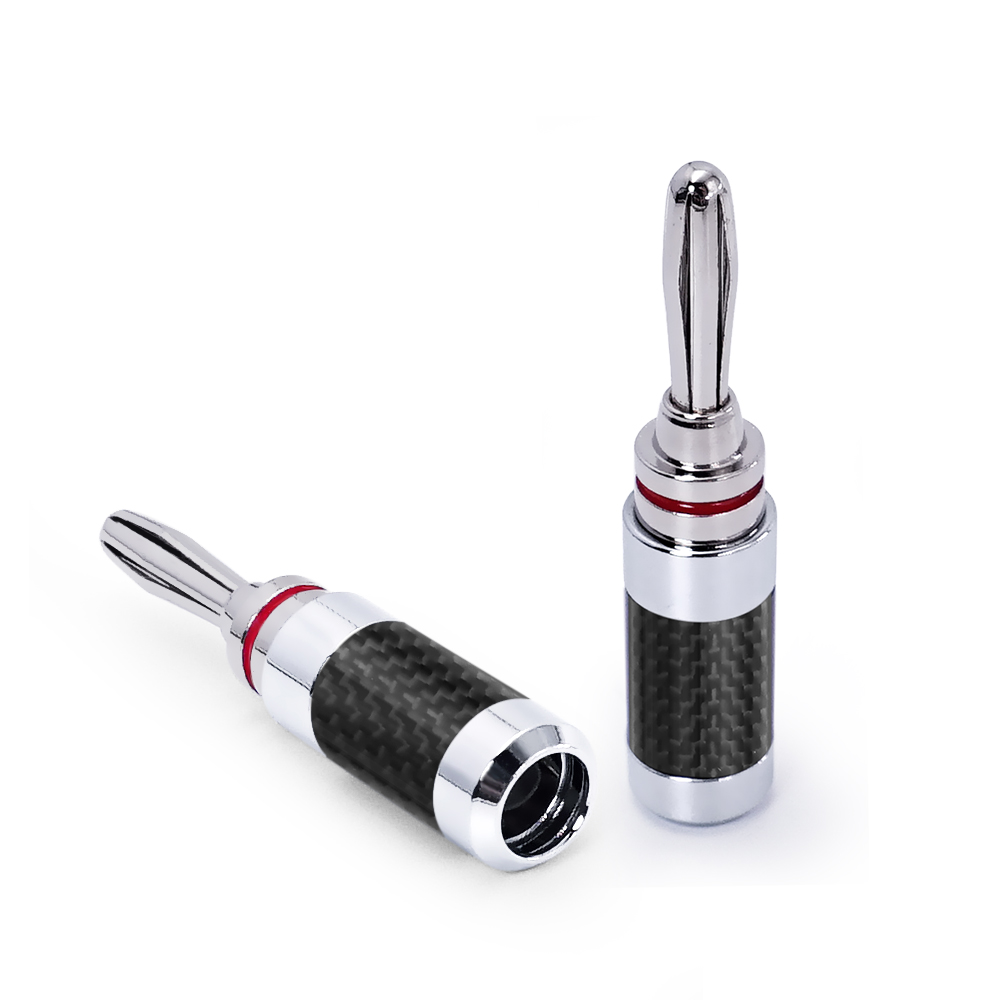 RASANTEK Hifi Carbon Fiber Gold Plating Banana Male Connector