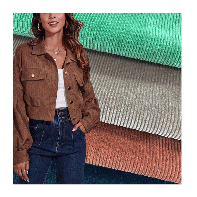 OEKO-TEX 11W COTTON CORDUROY BCI CERTIFICATE ORGNIC COTTON FABRIC FOR GARMENTS SOFA HOME TEXTILE