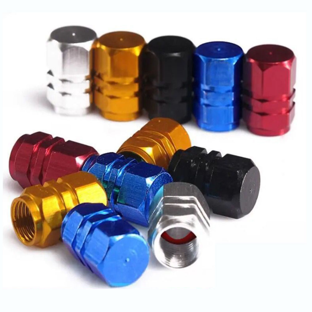 Hot Sale Customized Color Red Pink Yellow Gold Disc Tire Dust Valve Stem Caps