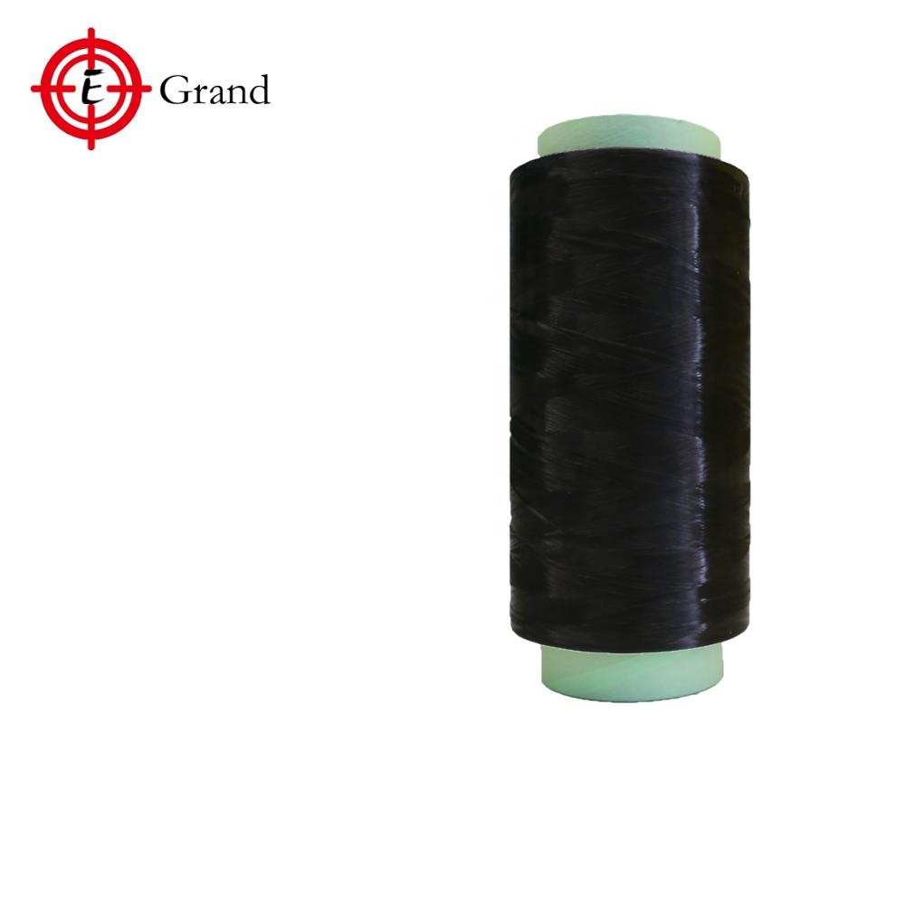 Black UHMWPE colored Fiber( 400D) for ropes / gloves