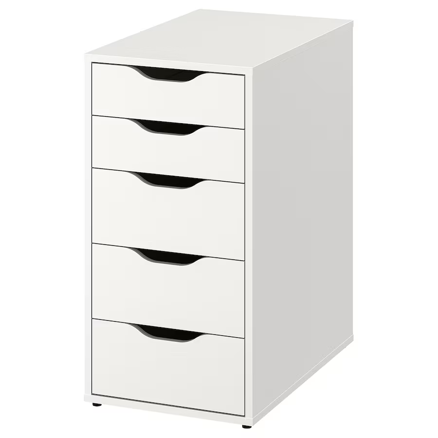 Office workstation equipment under desk 5-drawer vertical mobile file cabinet