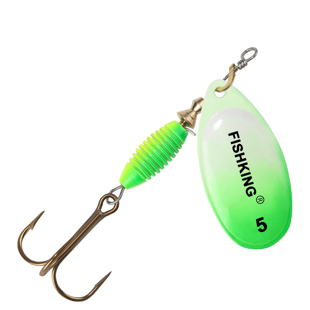 FISHKING-FSP03 оптовая продажа Новое поступление рыболовные приманки для рыбалки, высокое качество медные рыболовные блесны для окуня, форели, рыболовная приманка