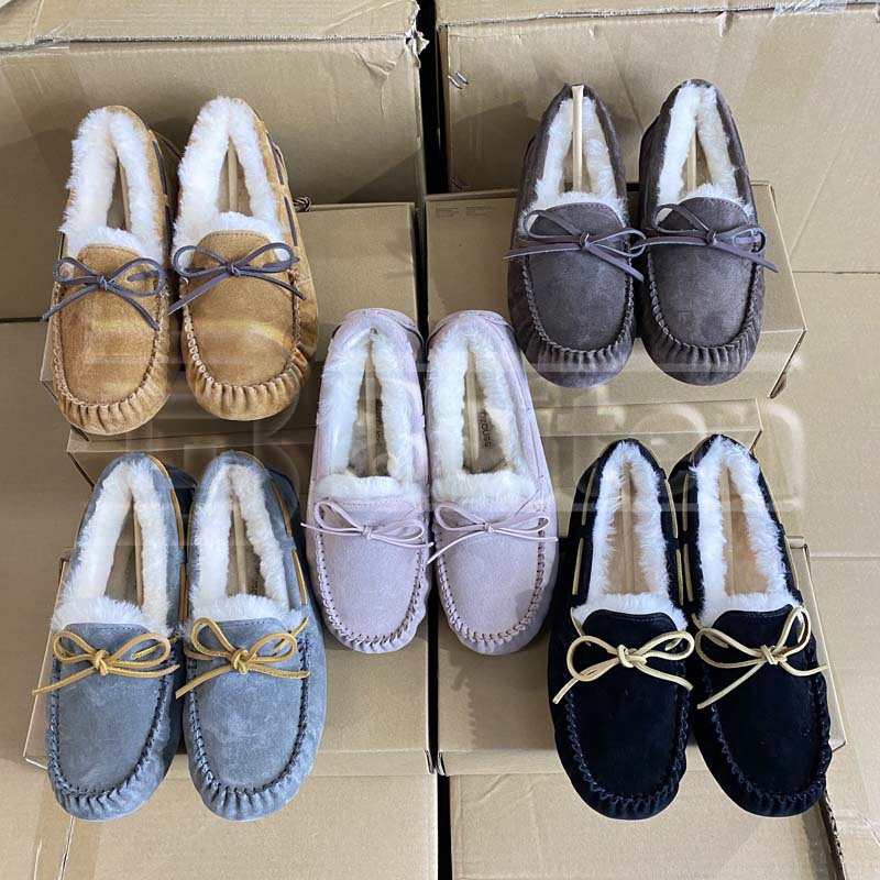 Wholesale Autumn Winter New Style Round Head Flat Bottom One Foot Pedal Warm Deep Mouth Woman Boat Shoes