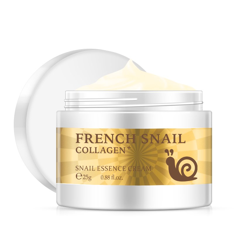 French snail collagen repairing whitening facial cream for moisturize shrink pores remove acne blackhead firm tender skin