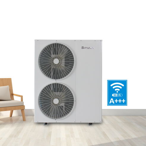 A +++ TUV протестированный SPRSUN DC инверторный тепловой насос, воздушный источник, водонагреватель с системой обогрева и охлаждения дома