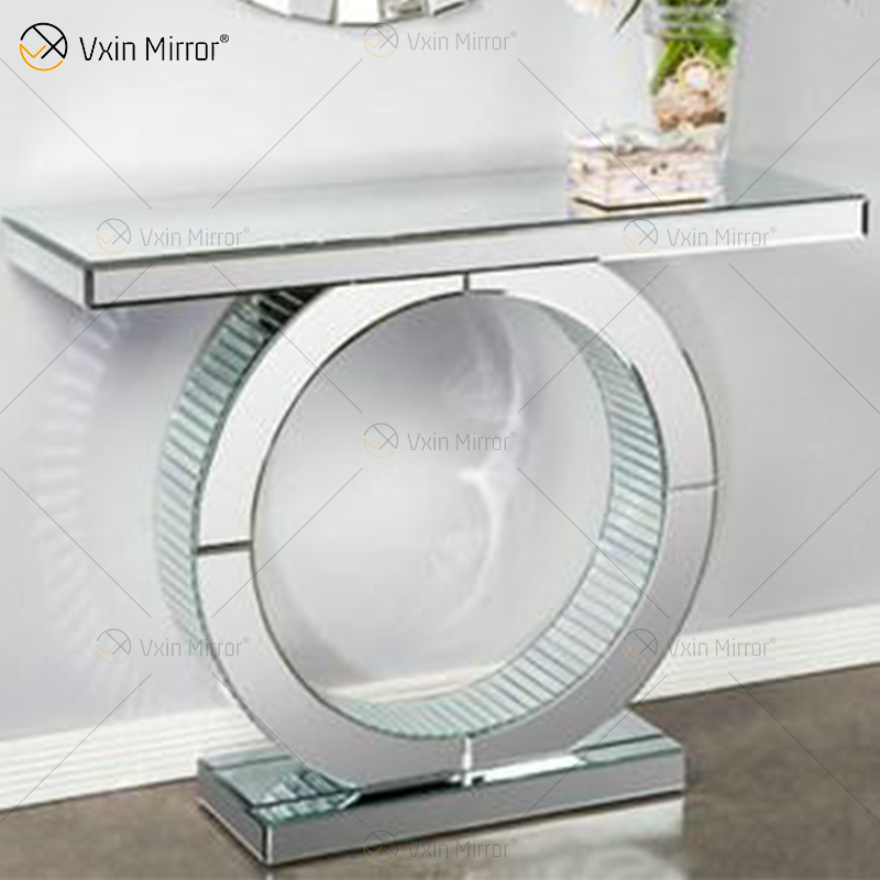 Luxury modern 5050 postmodern mirror furniture hotel hallway mirror console table with mirror