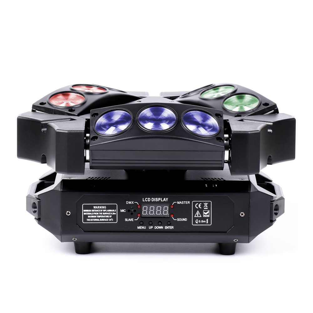 U'King 9*10 Вт RGB LED DMX512 звуковая активация движущаяся головка сценическое оборудование
