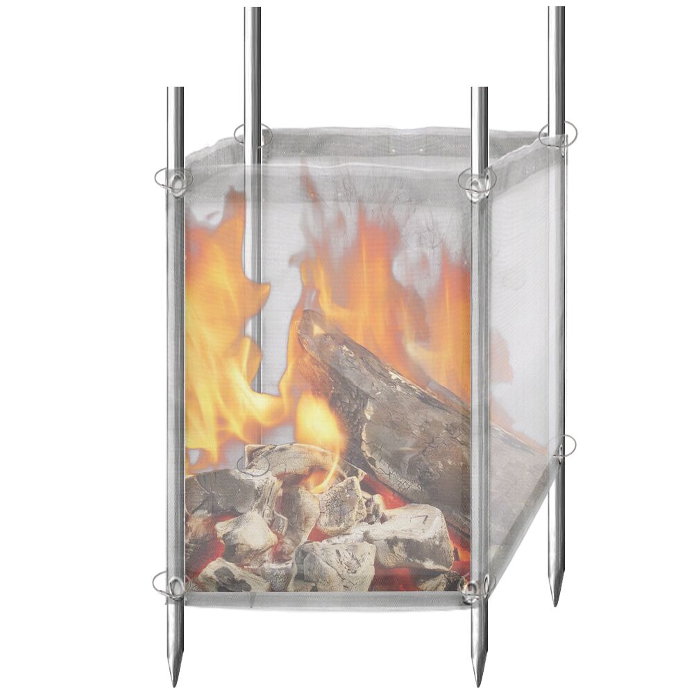 Outdoor Portable Folding Windshield Bone Fire Stove Lightweight Backpacking Stainless Steel Stove Camping Hiking Wood Stove