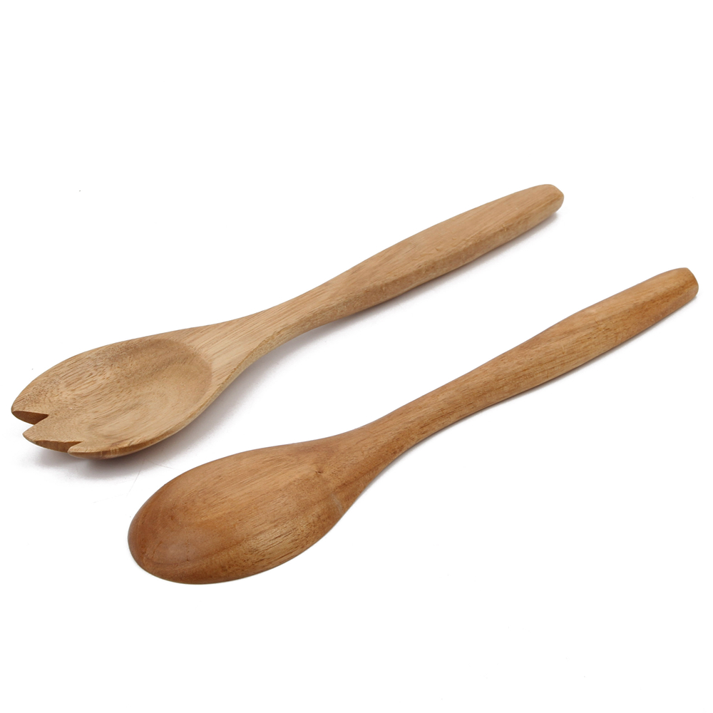 bamboo salad servers with different shape