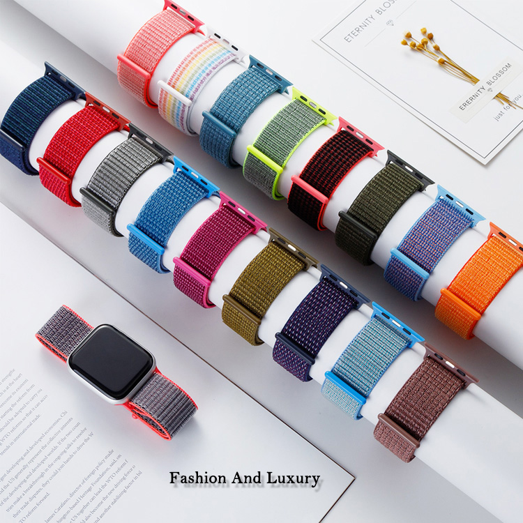 Ремешок для часов Iwatch Serie SE 6 5 4 3 2 1, эластичная лента, винтажный смарт-нейлоновый ремешок для часов Nato для Apple