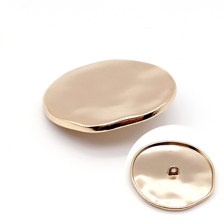 DIY Vintage Wave Shape Sewing Pants Jeans Buttons Custom Gold Plating Metal Overcoat Button Manufacturer