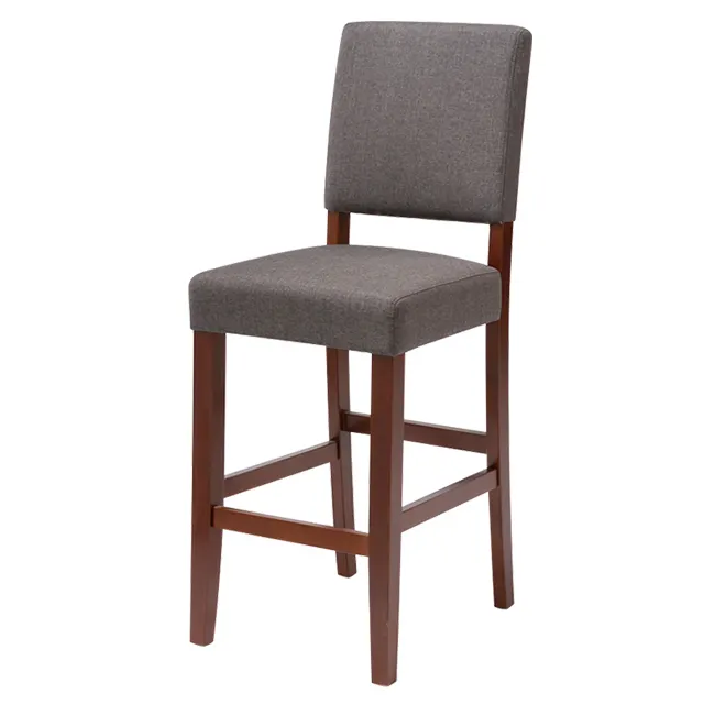 Высококачественный индивидуальный барный стул из массива дерева, стулья для барной стойки со спинкой