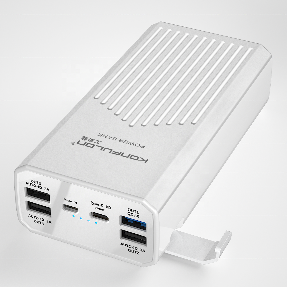 Портативное зарядное устройство Konfulon для мобильных устройств QC 3,0 PD со светодиодным дисплеем, 40000 мАч, портативный аккумулятор для смартфонов