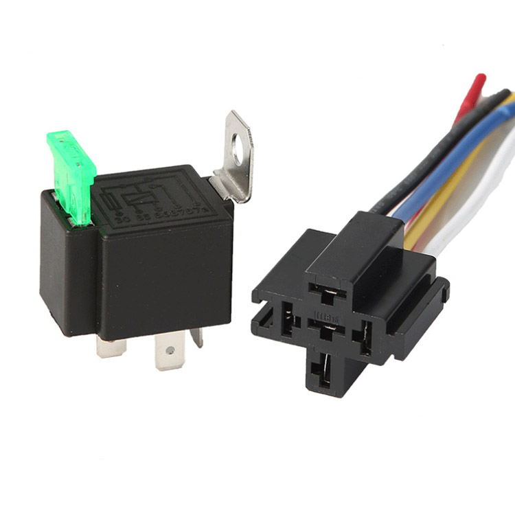 Высокое качество 4 pin 5 pin 12/24V 30A автомеханический переключатель с предохранителем и реле разъем жгута проводов косичка