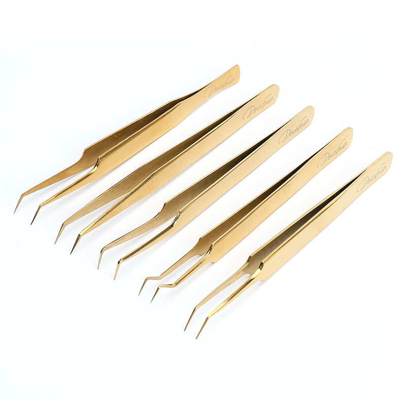 Custom Logo Eyelash Tweezers Beauty Supplies Private Label Tweezers Eyelash Extension Tweezers For Cosmetics