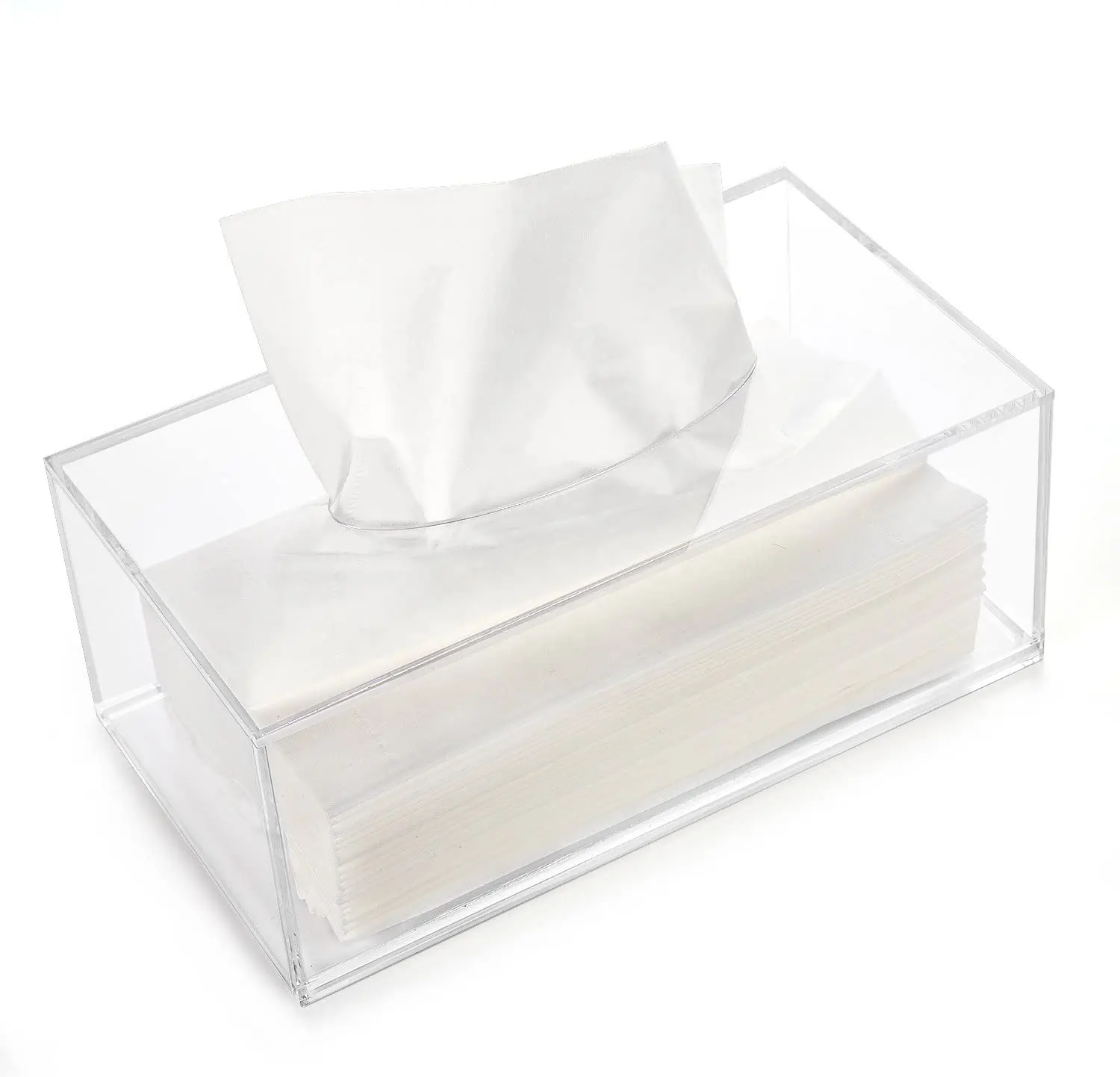 Factory Wholesale Customized Size Assembly Clear Acrylic Tissue Box