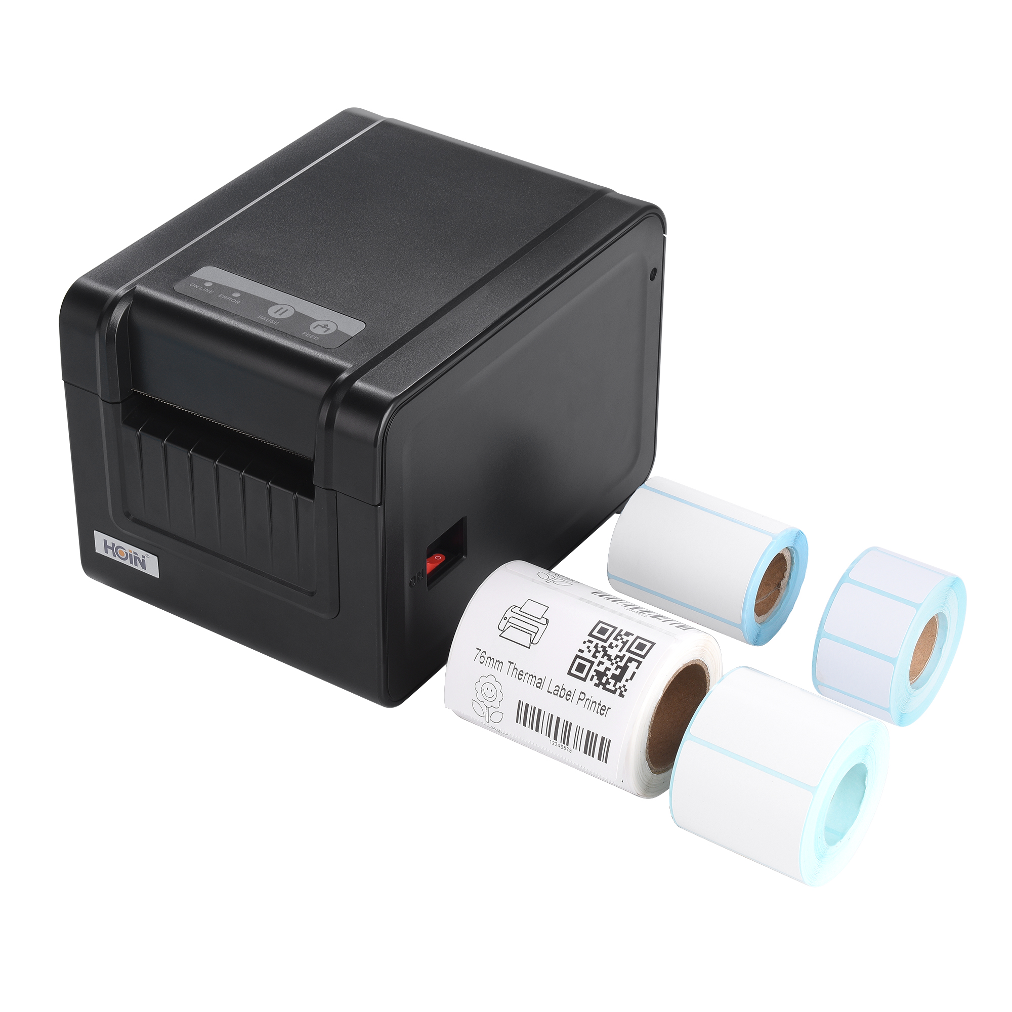 76mm 3 inch Thermal  label 1D+2D Barcode adhesive printer HOP-HQ80 for shipping express logistic