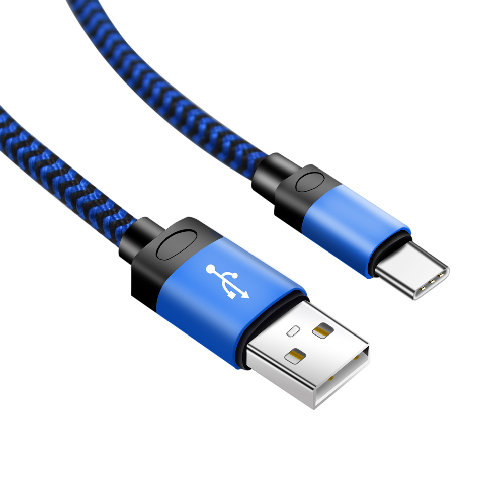For iPhone Charger 2A 10ft USB Cable Charger Nylon Braided USB Data Cable Type C Fast Charging Nylon Braided Cable With Hangtag