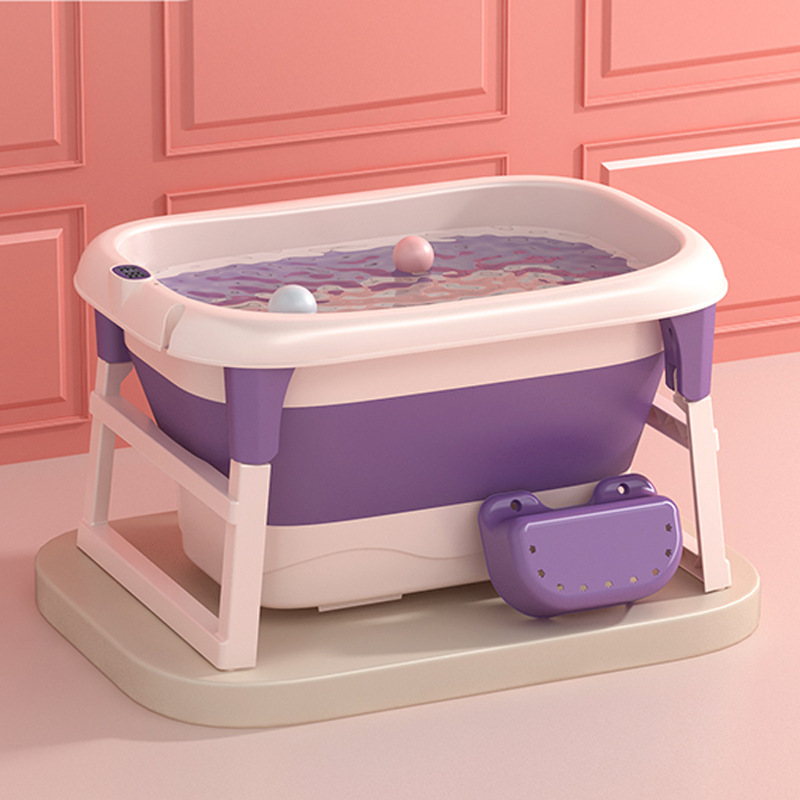 Baby multifunctional portable foldable bathroom non-slip suction cup plastic tub tub