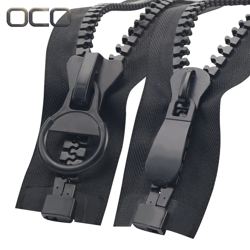 OCO Manufacturer custom big zipper resin zipper extra-large 20# black zipper for sewing Tent Bag sewing accessories