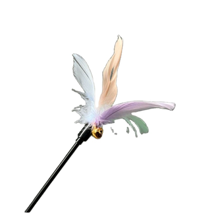 New Arrival Cheap Other Pet Products Ltd Other Pet Kitt Toy with Feather Bell Rod Tease Cat Feather Stick Cat Teaser Cat Wand