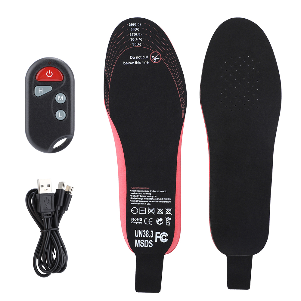 Custom outdoor ski sports battery electrically heated insole winter warm foot pad heat insole