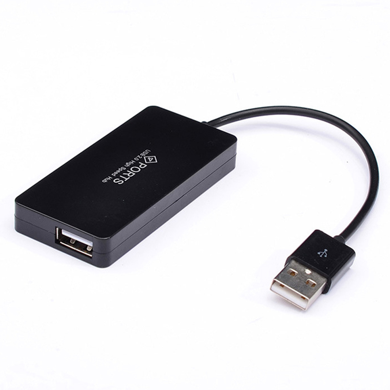 Адаптер с 4 Usb портами для зарядки электроники с 2,0 Hub драйвер Высокоскоростной 4-портовый Usb 2,0 концентратор со светодиодной подсветкой