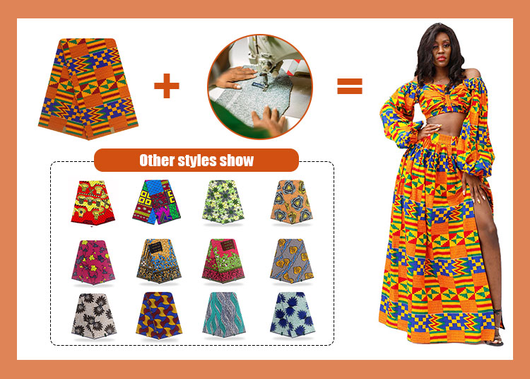 Модный цвет мягкий настоящий 100% хлопок восковая ткань Kente дизайн африканская цифровая печать ткань высокого качества