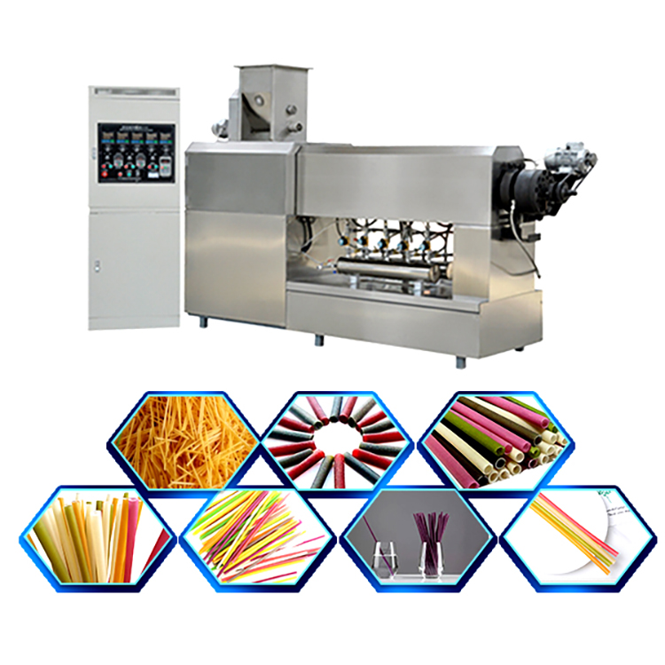 Eco Friendly Food Grade Disposable Edible Biodegradable Rice Drinking Straw Processing Line Edible Rice Pasta Making Machine