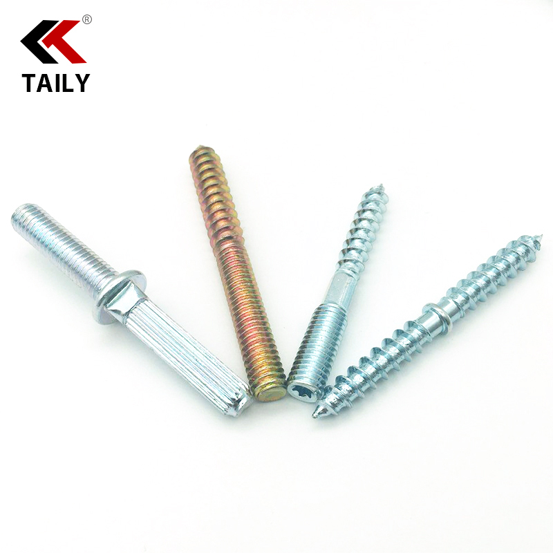 factory price steel galvanized wood thread stud furniture dowel double end hanger bolts