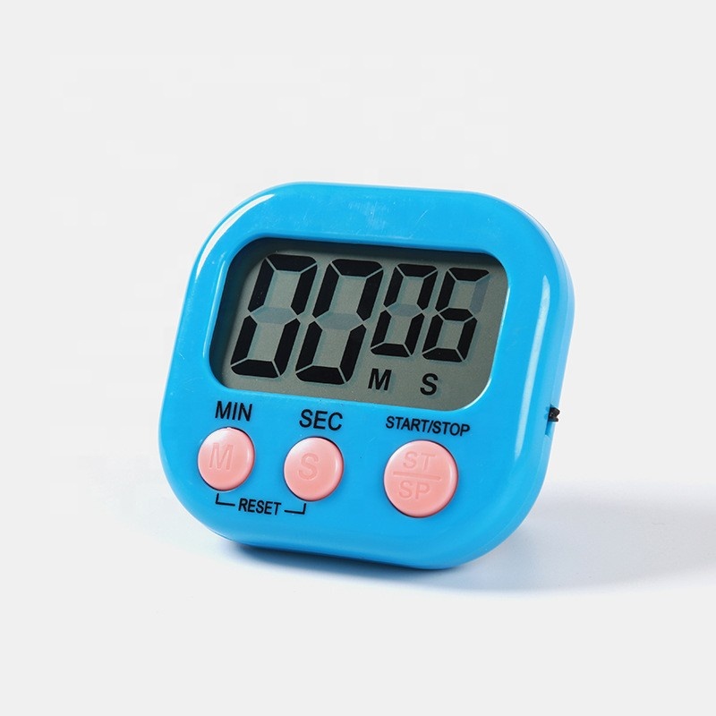Ecoy Digital Kitchen Countdown Timer LCD big Digits Loud Alarm Magnetic Backing Stand for Cooking Game Exercise Office