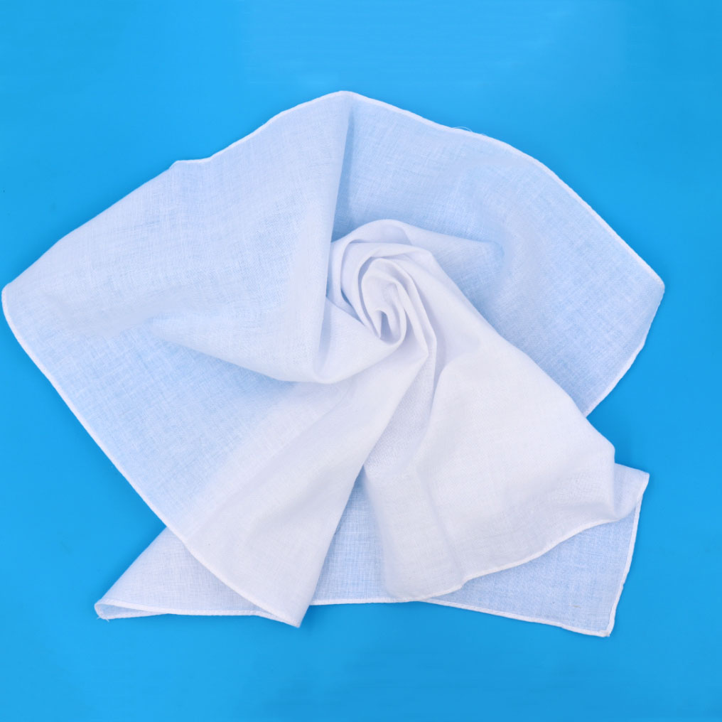 Amazon hotting хлопковый Hanky мягкий однотонный носовой платок для мужчин белый для кармана