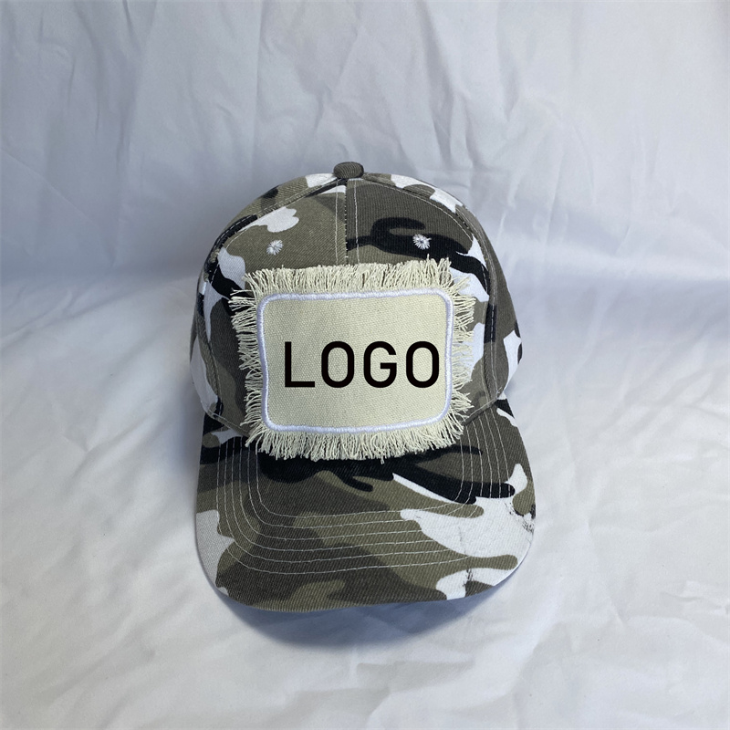 high quality cotton adjustable dad hat custom logo sport hat 6 panels camouflage caps