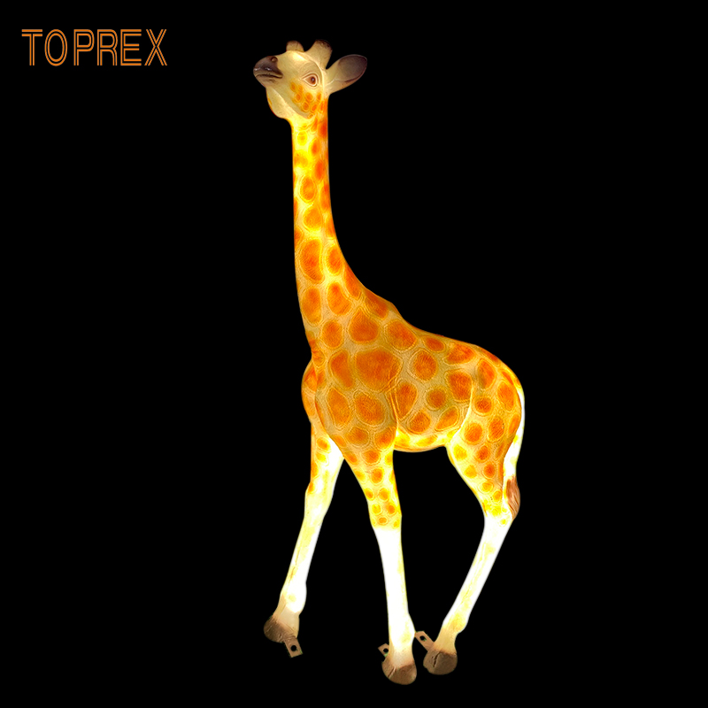 TOPREX Декор тематический парк украшение на открытом воздухе большая скульптура из стекловолокна животное Рождественское украшение Жираф