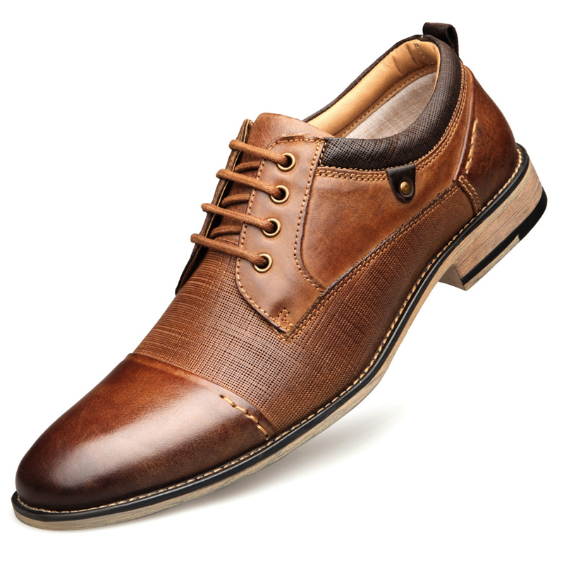 factory OEM ODM Real US size 12 13 men's Genuine leather official casual dress shoes oxford style formal shoes for men