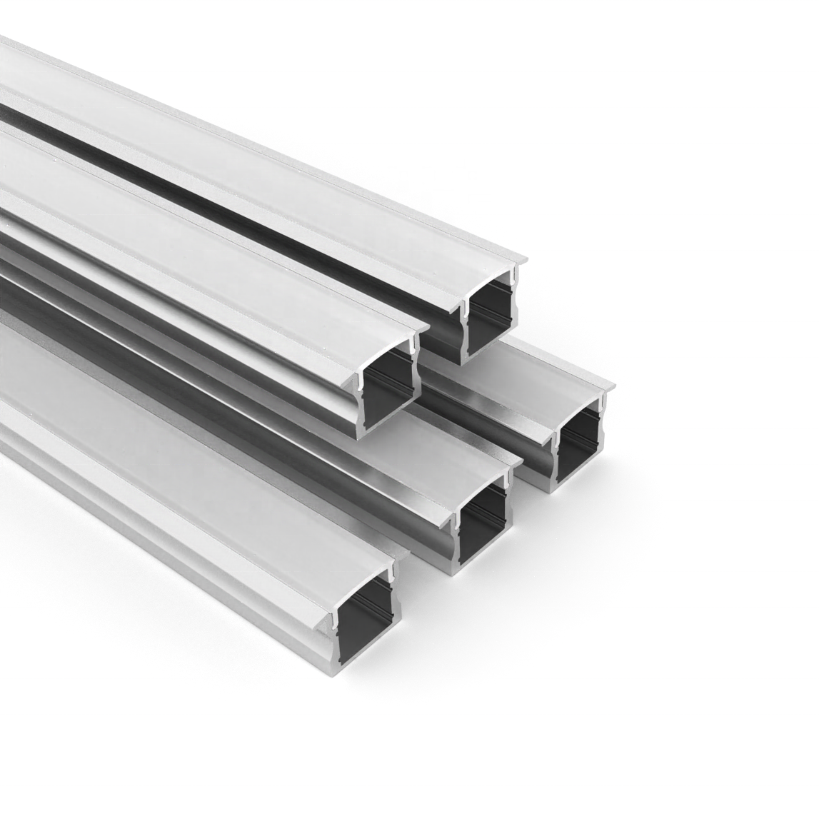 Mounted 12mm PCB LED Strip aluminum Profile with PC frosted cover