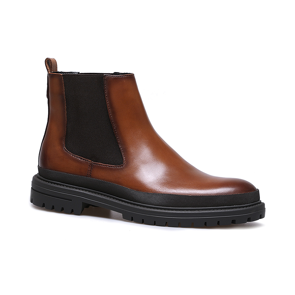 Designer Winter High Ankle Male Leather Boots Shoes For Men Casual