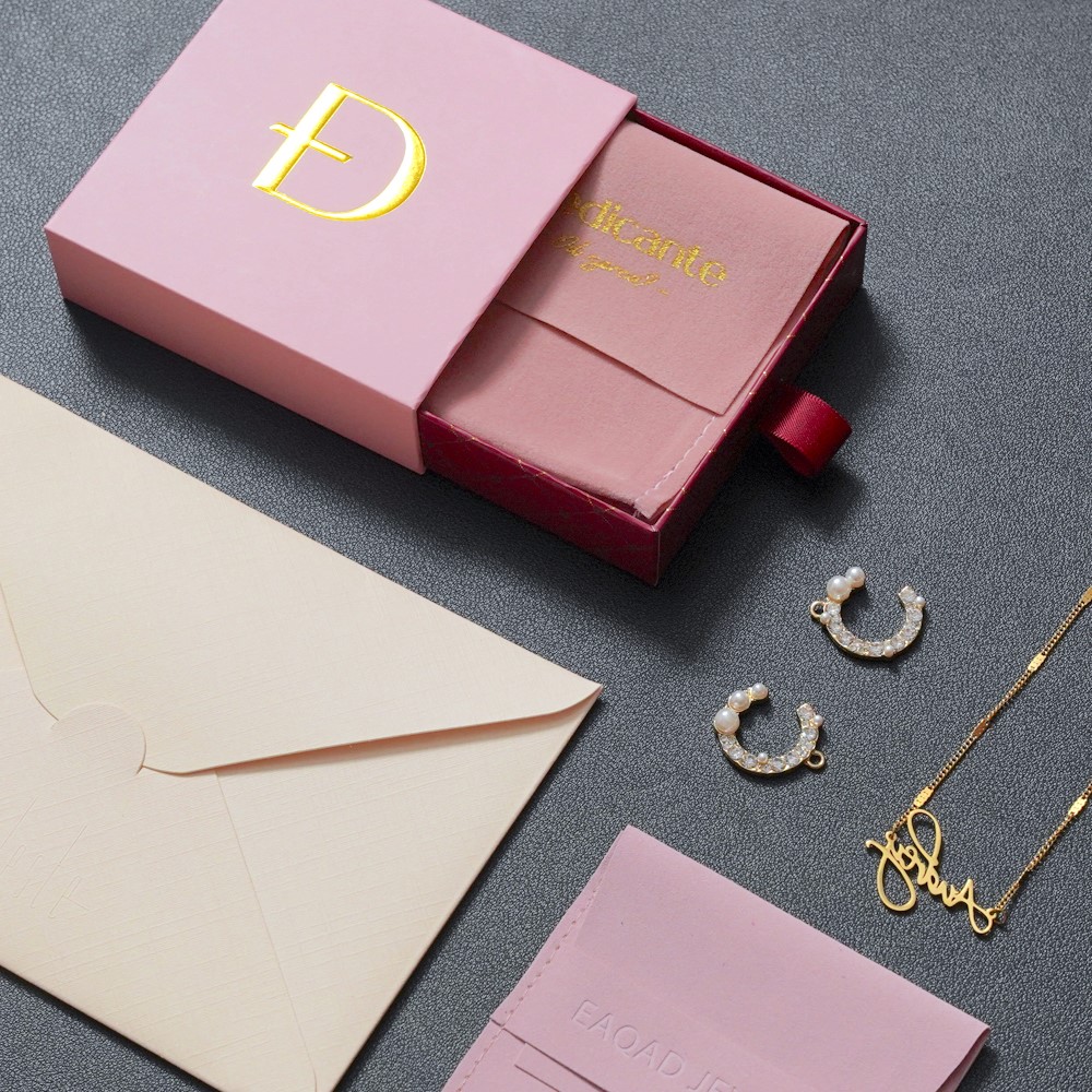 Wholesale Eco Friendly Paper Custom Logo Printed Luxury Small Drawer Gift Jewellery Jewelry Packaging Box