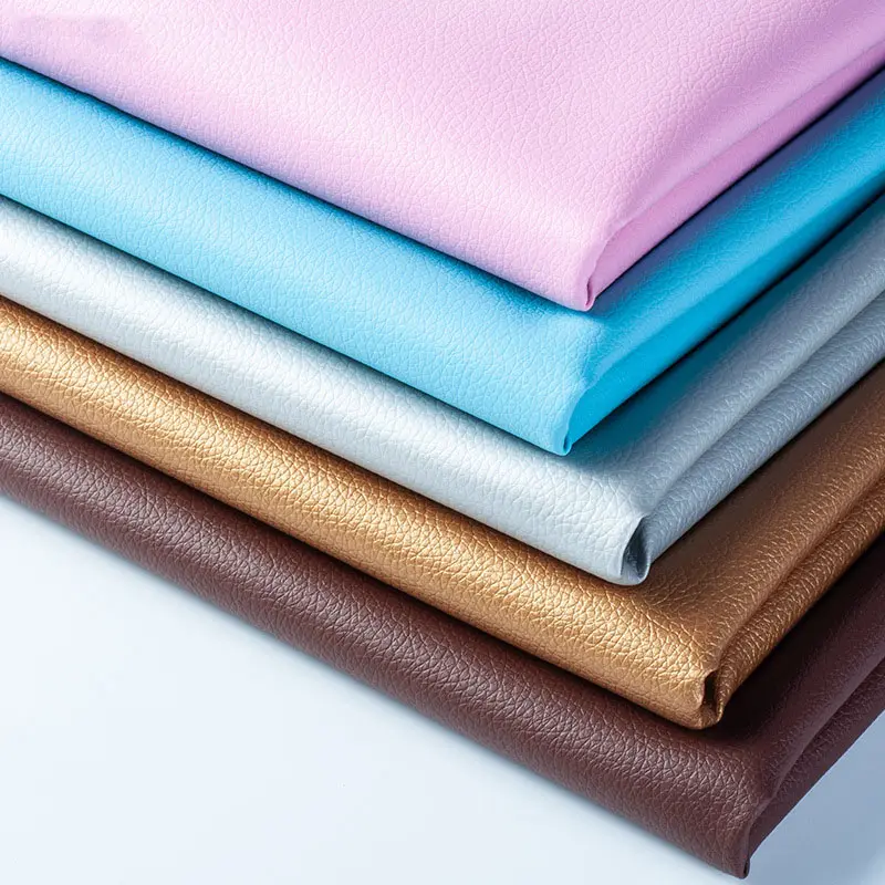 Semi PU Leather Small Lychee Grain Leather Fabric For Sofa Luggage Bag