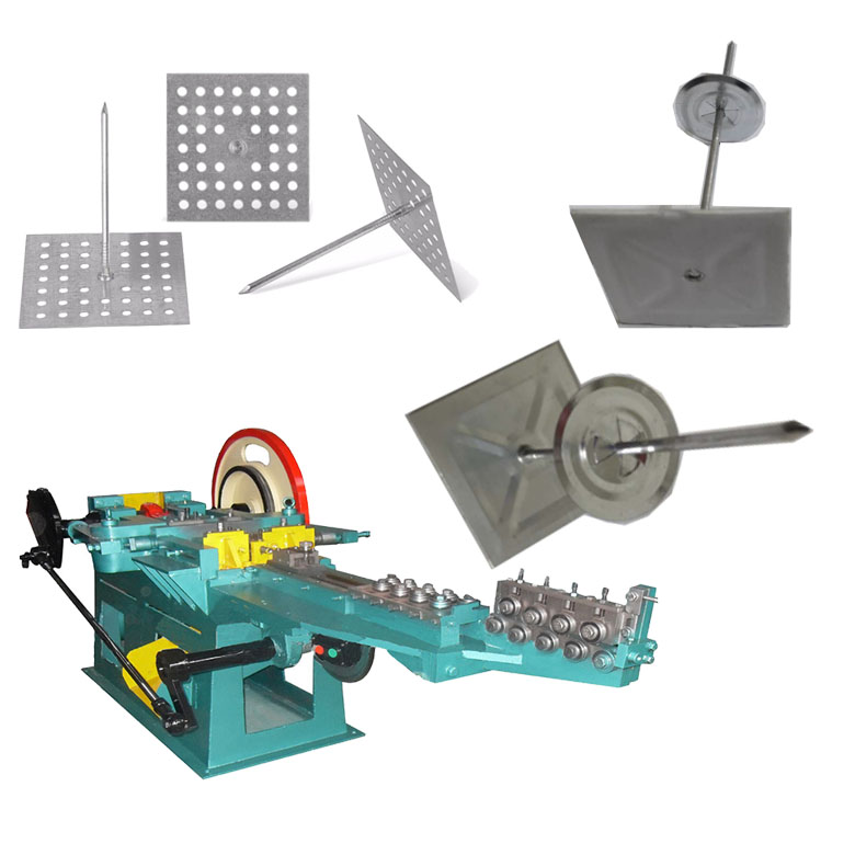 insulation fastner/ stickup pin making machine/ perforated nail machine, non-perforated nail machine