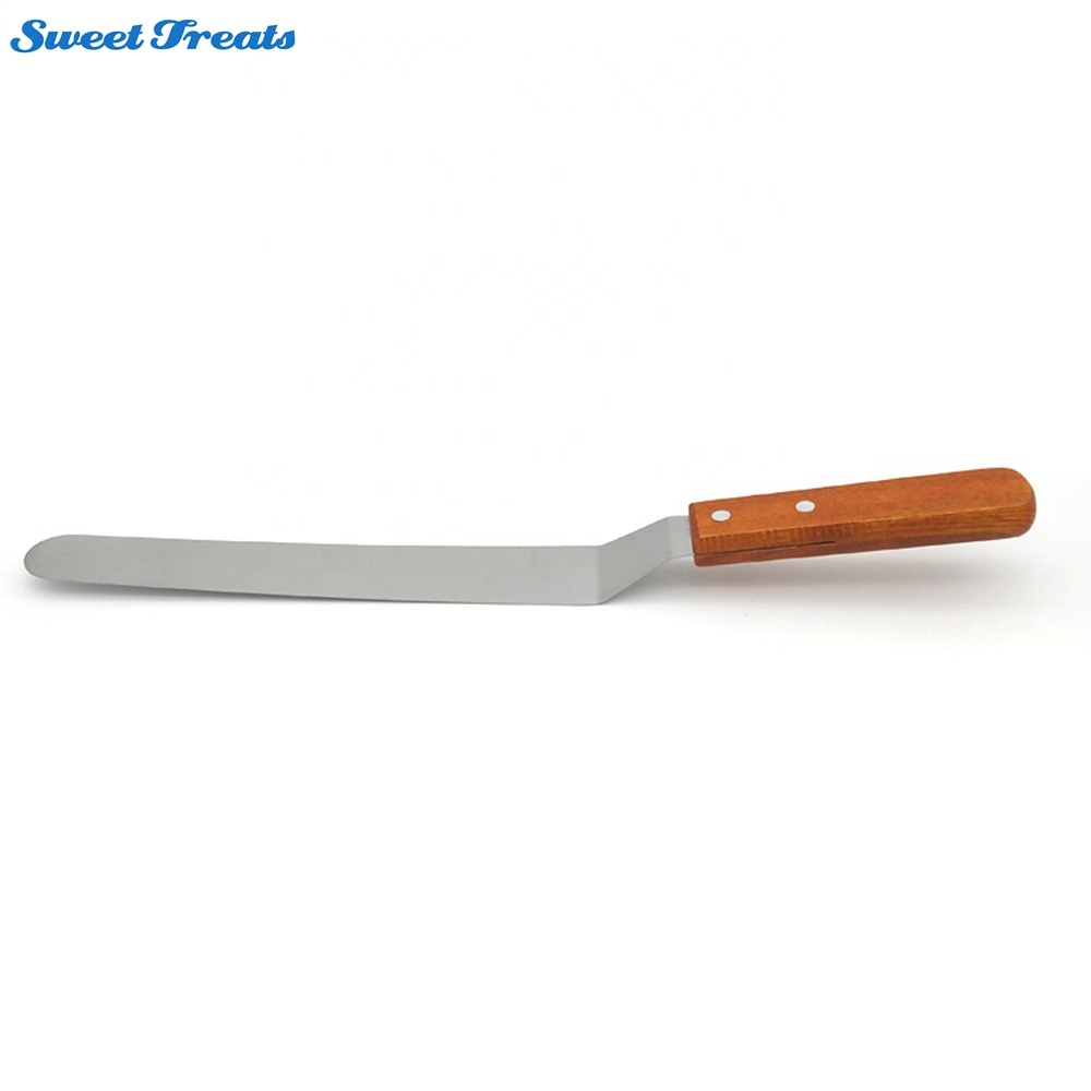 Sweettreats 6/8/10 дюймов для масла из нержавеющей стали шпатель с деревянной ручкой Fondant (сахарная) пирог Торт Декор