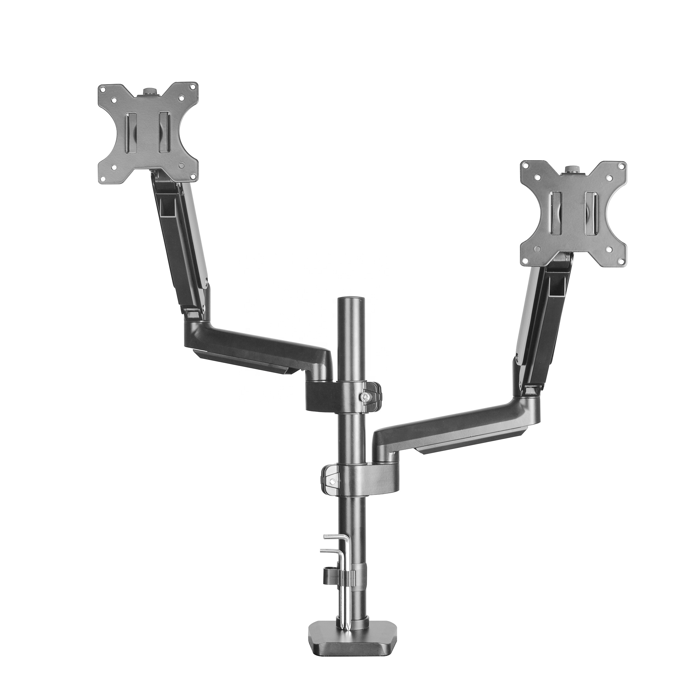 Dual Gas Spring Arm Mount Stand For 10-27 Inch VESA 100*100MM Tilt Swivel Monitor Bracket