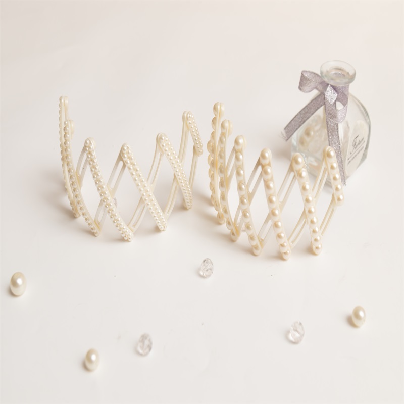 Foldable Headbands Pearl Hair Fashion Accessories