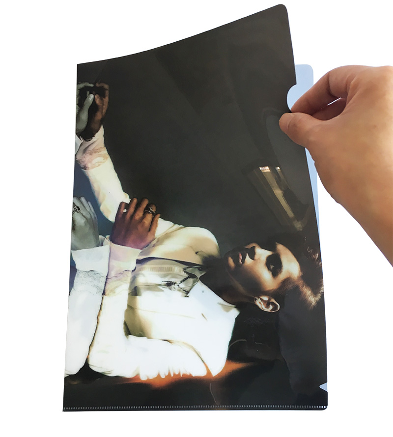 L shape file holder at A4 size custom printed Plastic