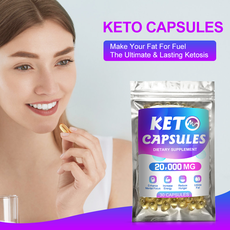 Factory Custom Private Label 30pcs Vegan Capsules Keto Weight Loss Capsules